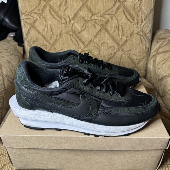 Nike sacai x LDWaffle‎ Black Nylon Athletic Sneaker M 13 Super Clean No box main image 5